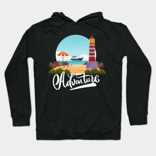 Beach summertime Adventure Explore the world travel lover palm tree sun Hoodie